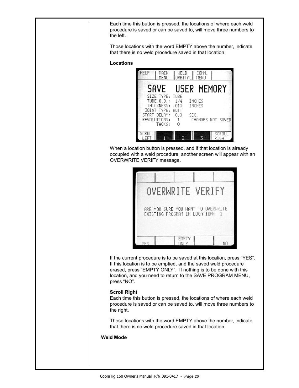 MK Products CobraTig 150 XM User Manual | Page 20 / 32