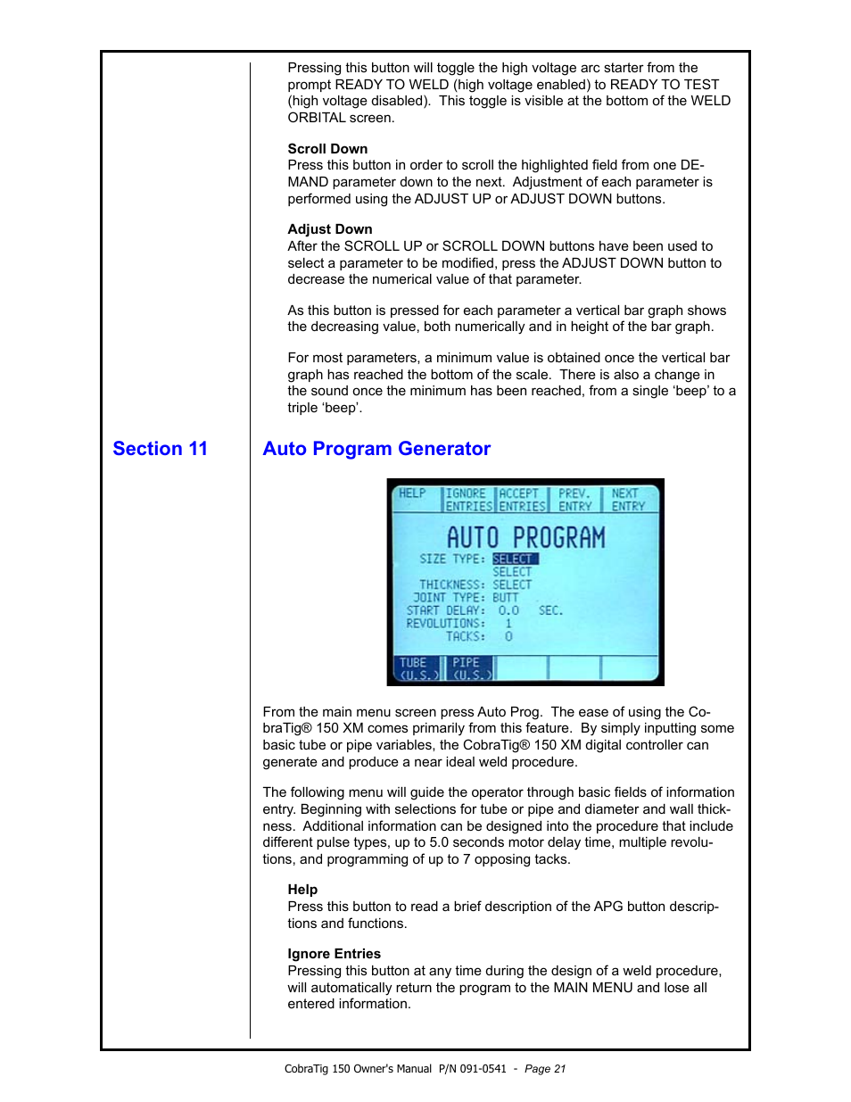 MK Products CobraTig 150 XM User Manual | Page 21 / 32