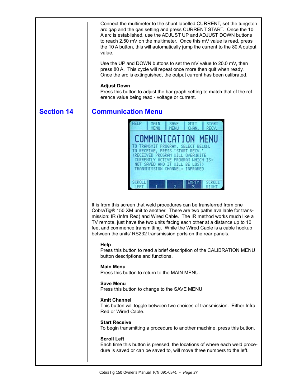 MK Products CobraTig 150 XM User Manual | Page 27 / 32