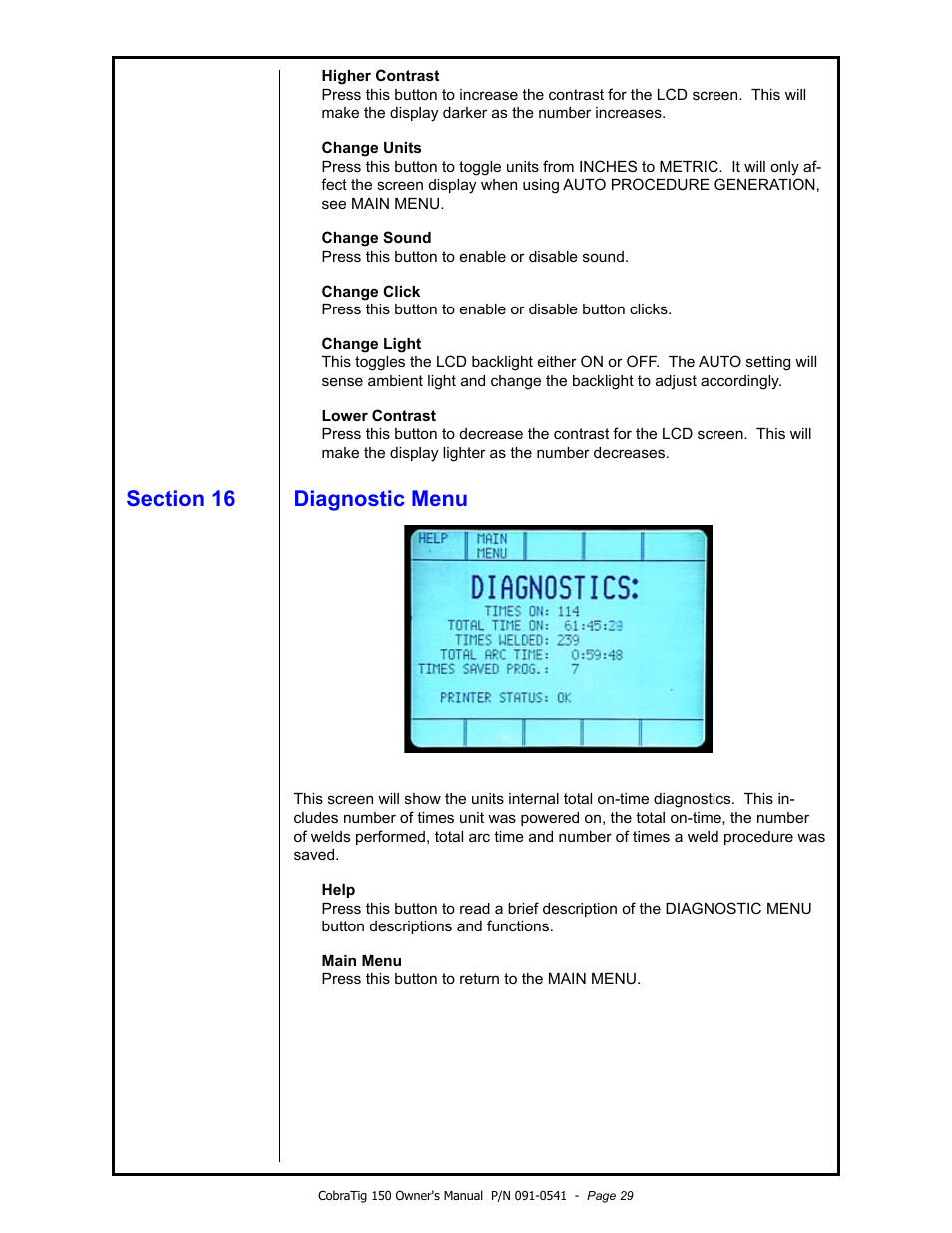 MK Products CobraTig 150 XM User Manual | Page 29 / 32