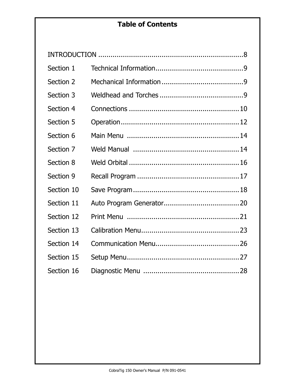 MK Products CobraTig 150 XM User Manual | Page 7 / 32