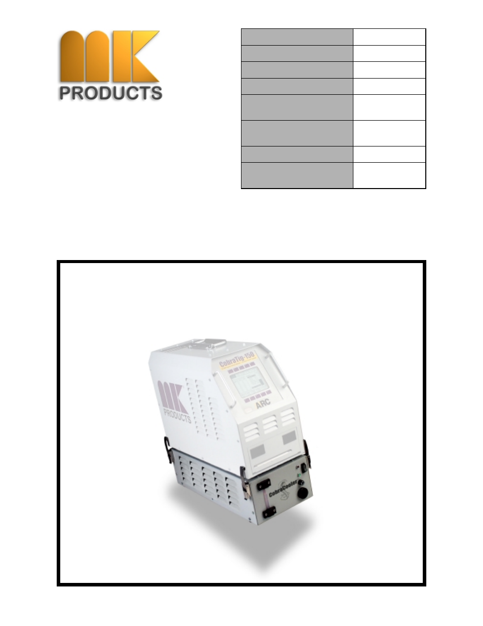 MK Products CobraCooler 1999 User Manual | 15 pages