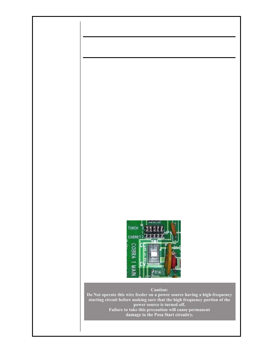 Posa start operating procedure | MK Products Cobramatic 120VAC User Manual | Page 12 / 47