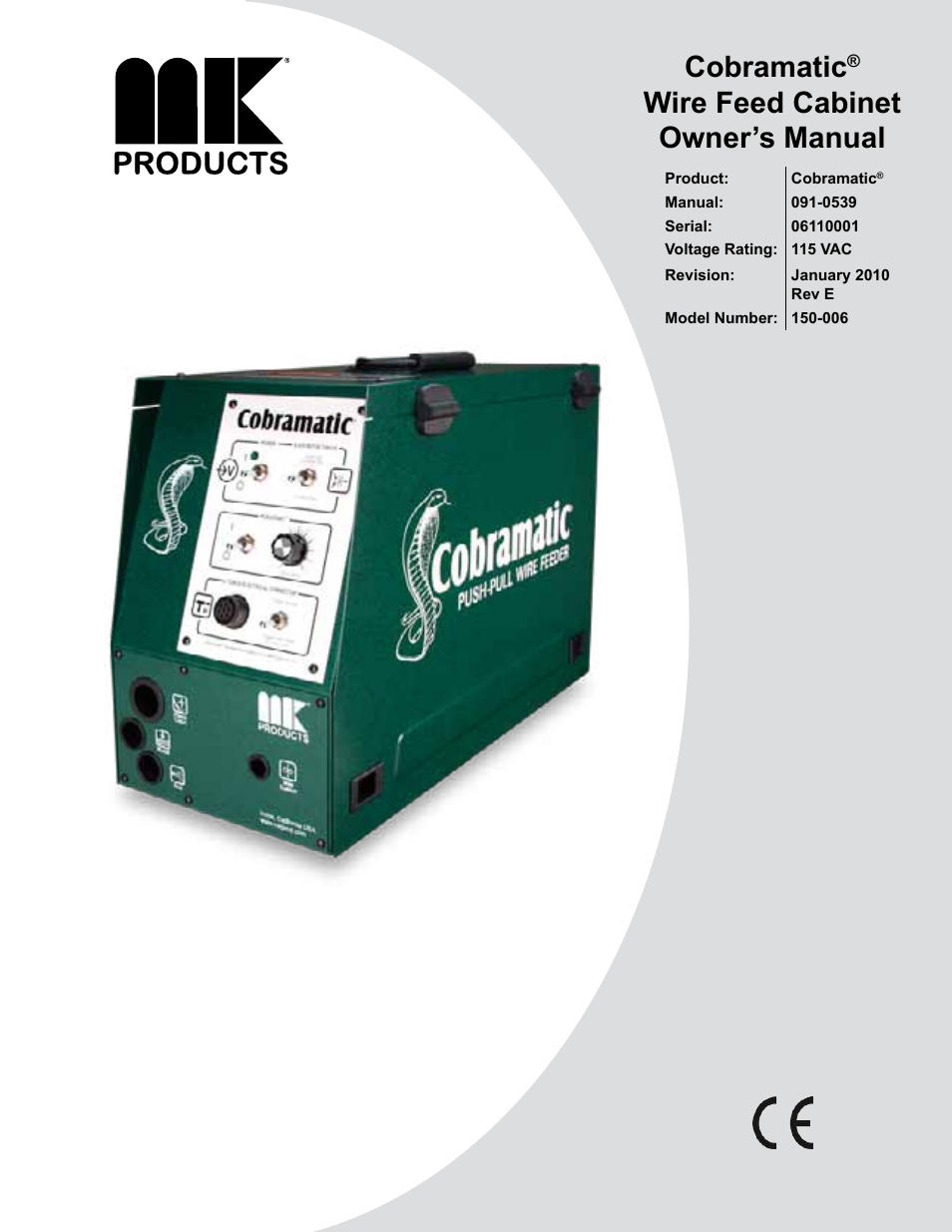 MK Products Cobramatic 120 VAC V6 User Manual | 40 pages