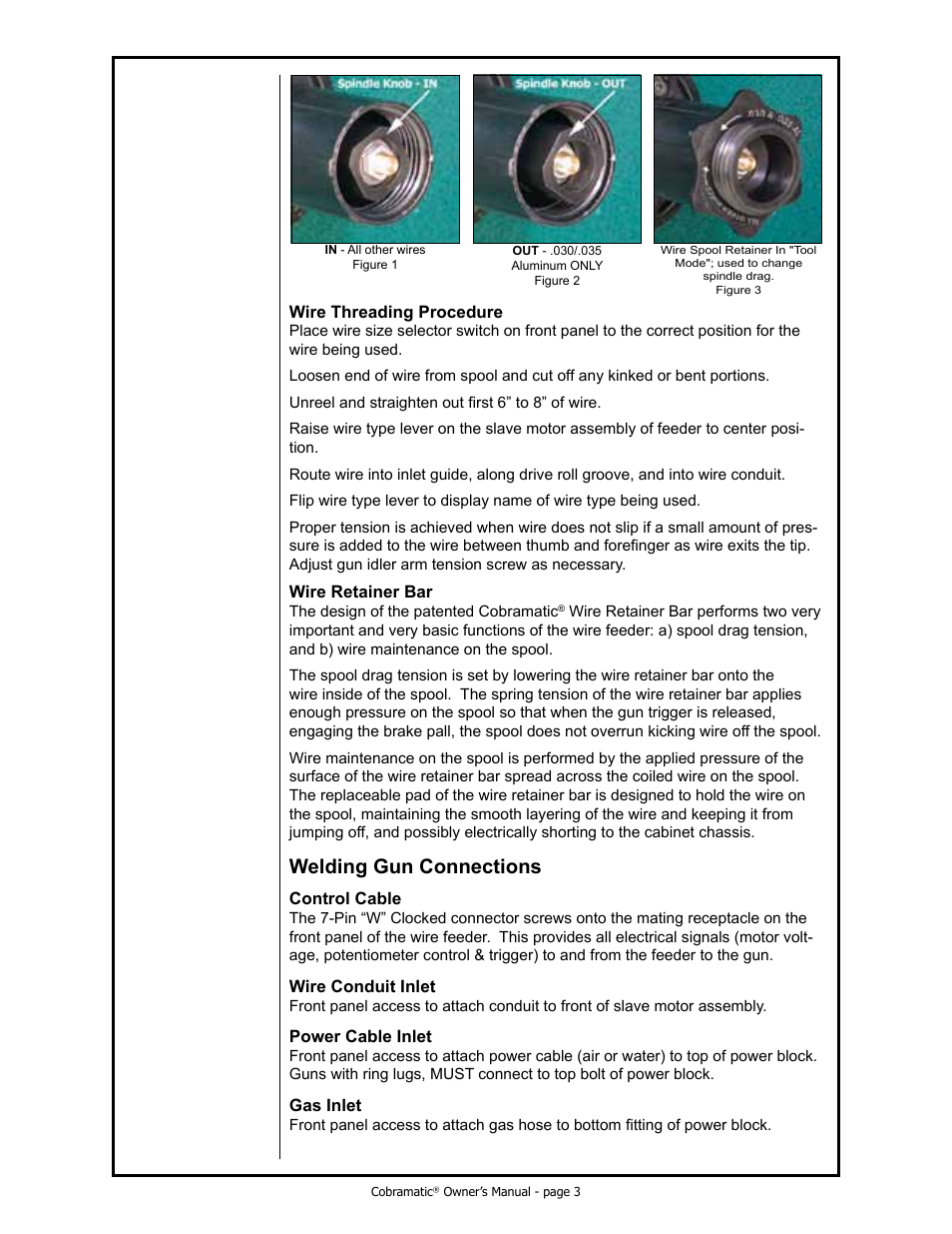 Welding gun connections | MK Products Cobramatic 120 VAC V6 User Manual | Page 11 / 40