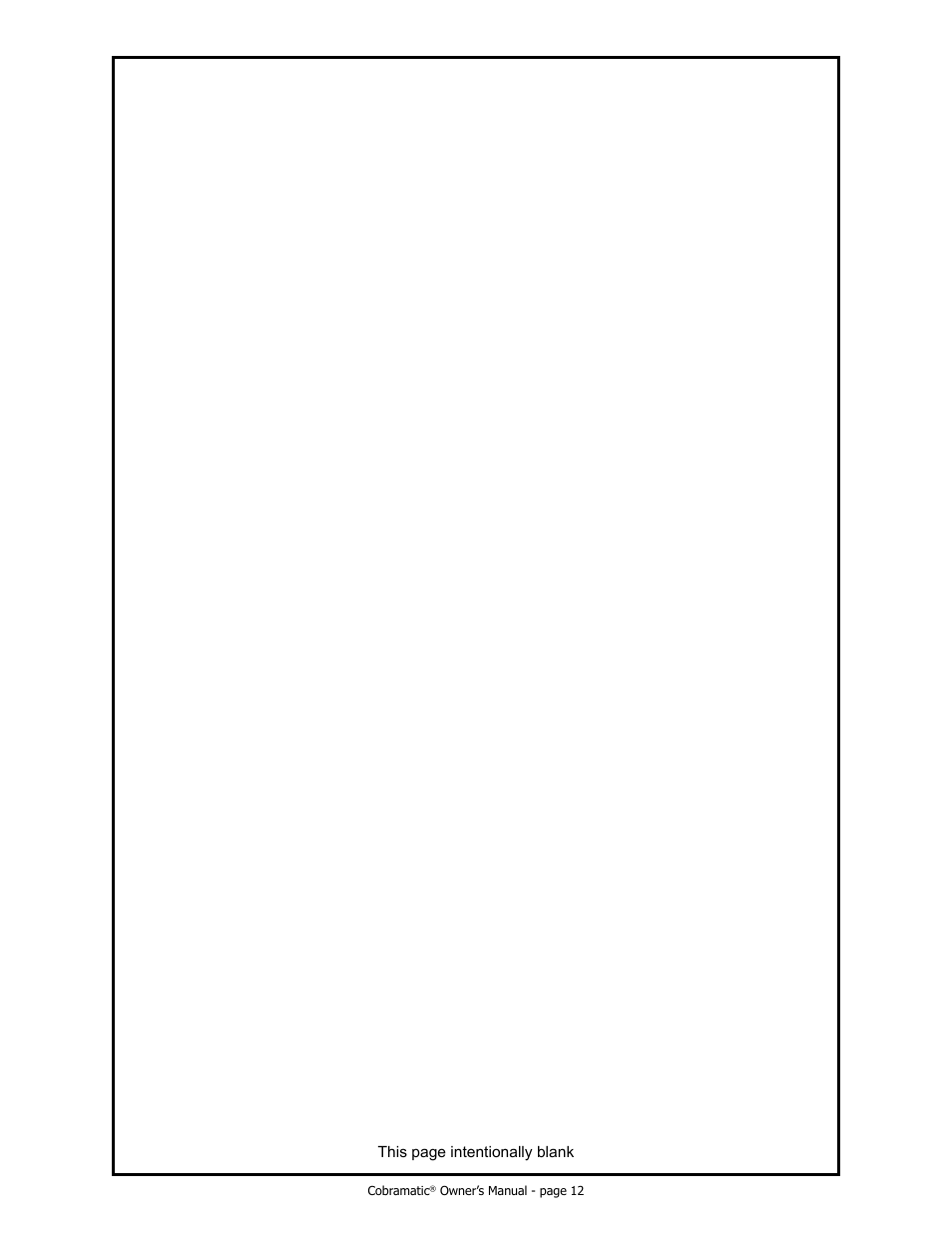 This page intentionally blank | MK Products Cobramatic 120 VAC V6 User Manual | Page 20 / 40