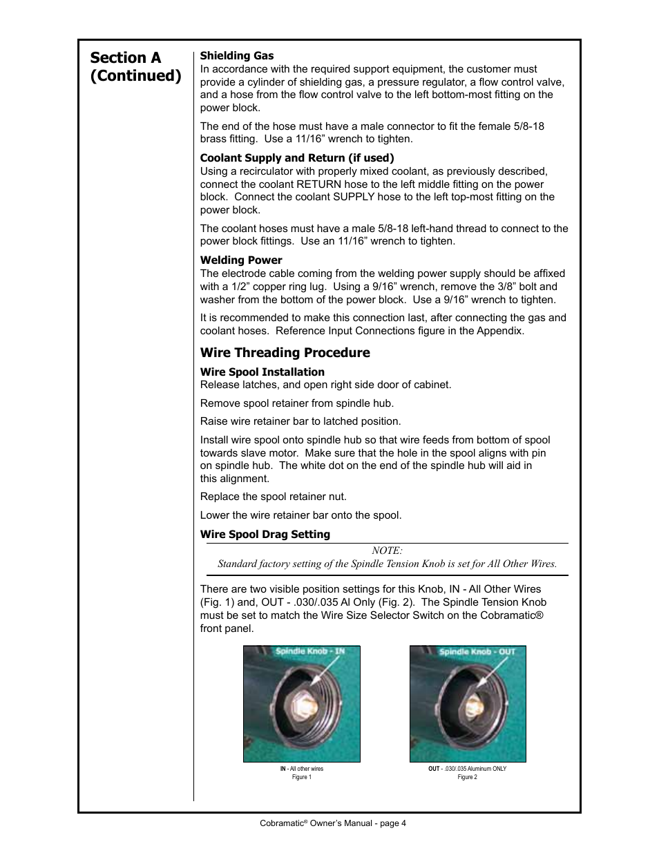 Wire threading procedure | MK Products Cobramatic 42VAC User Manual | Page 10 / 38