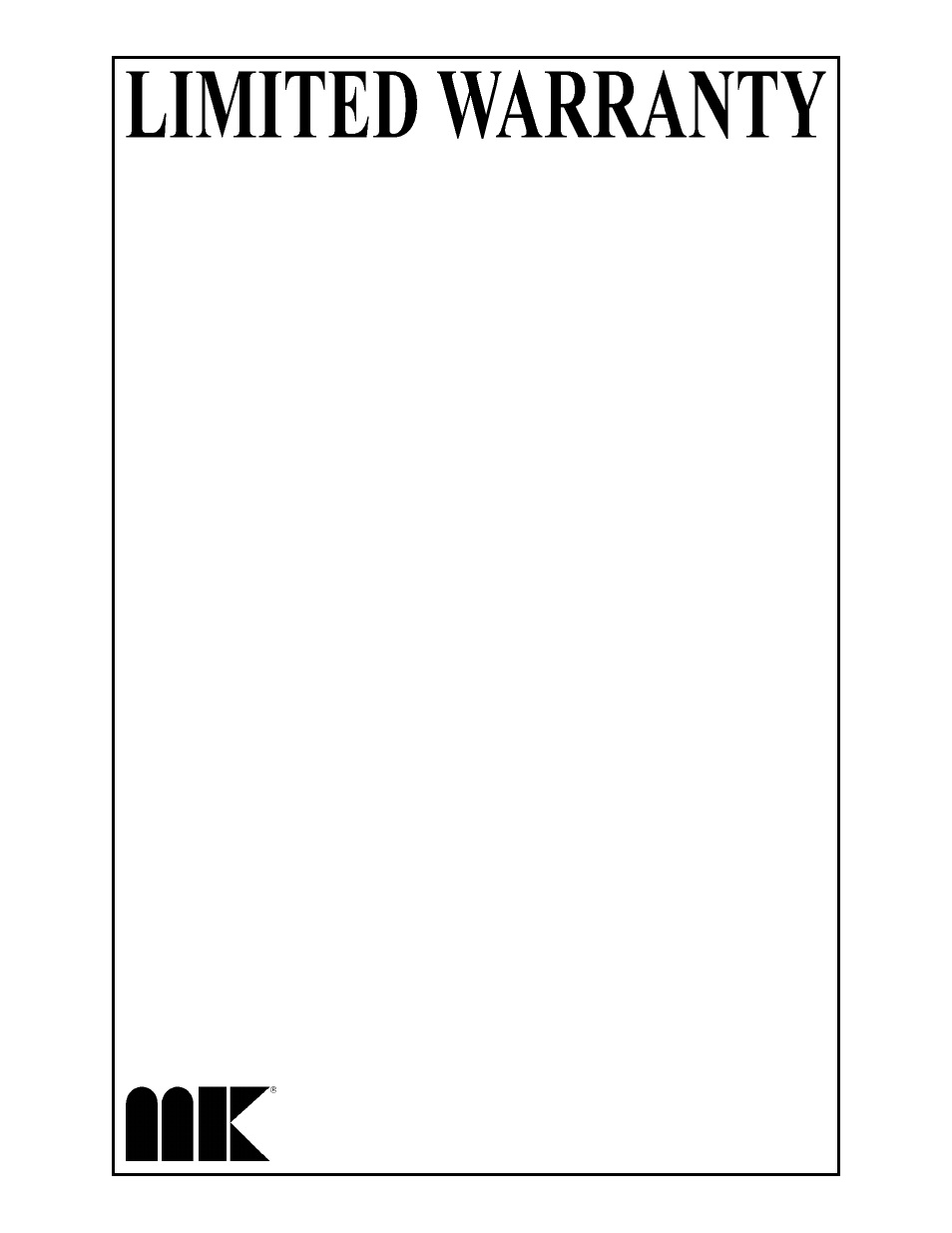 Limited warranty | MK Products Prince XL/Spool Gun User Manual | Page 40 / 41