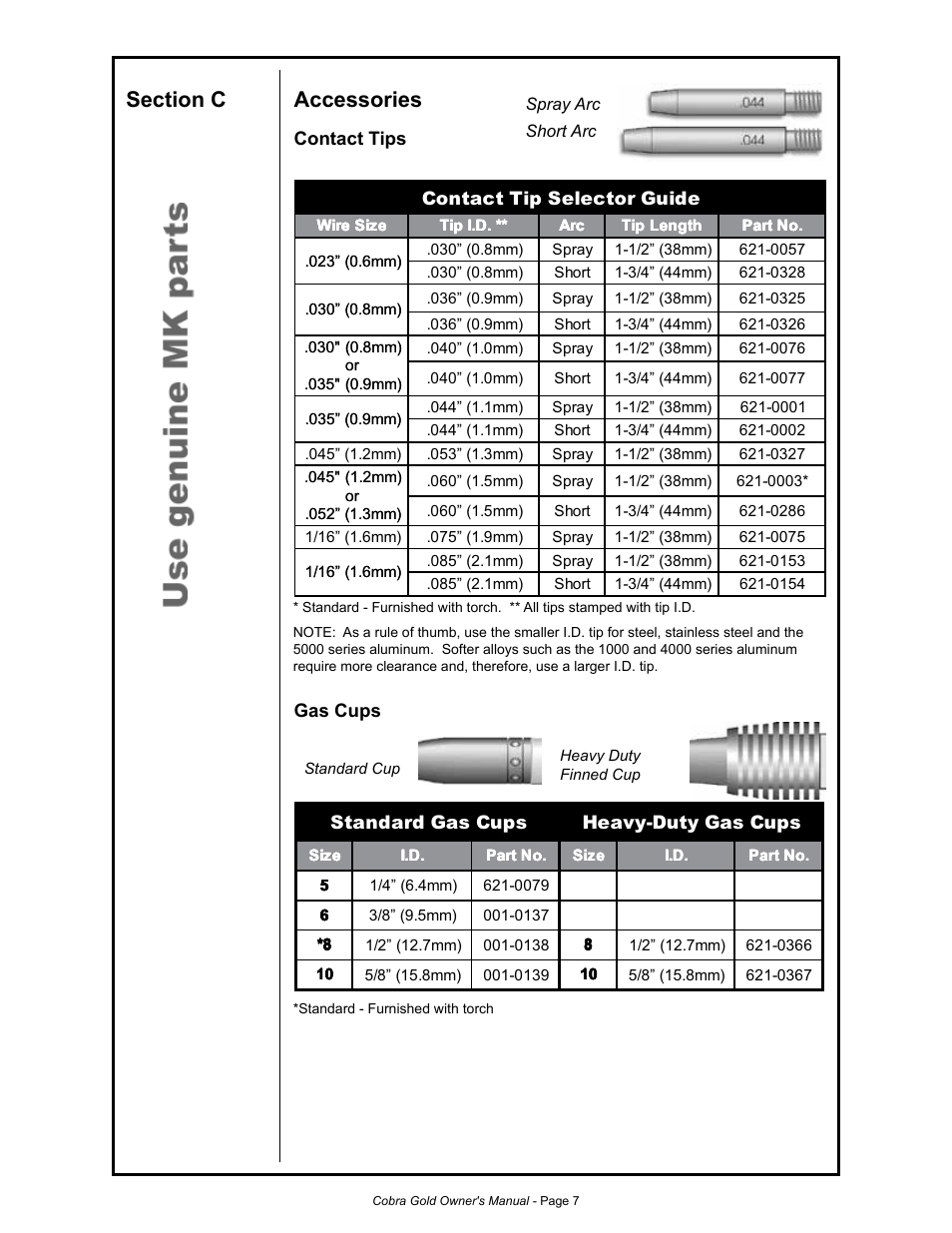 MK Products Cobra Gold Gooseneck User Manual | Page 12 / 41