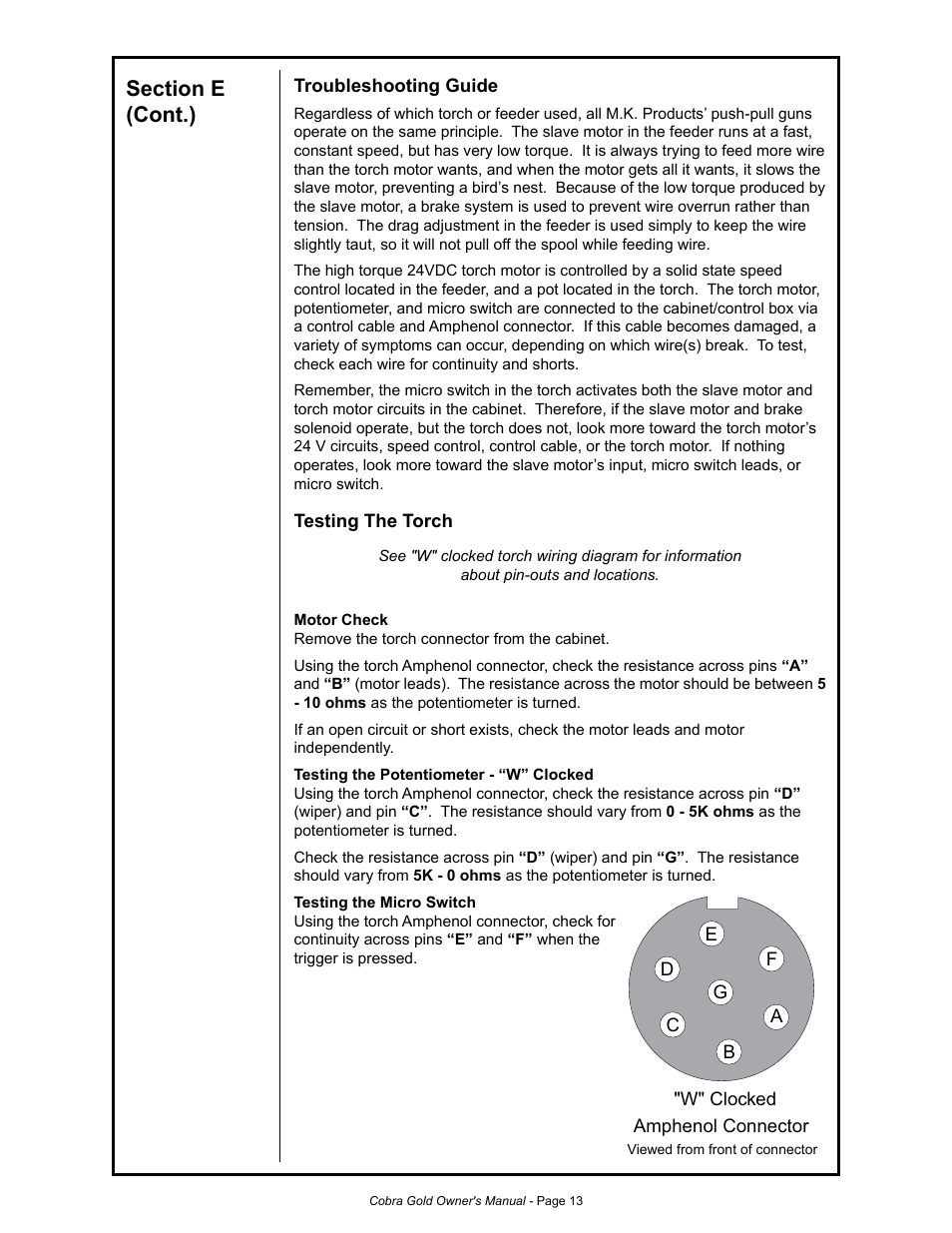 MK Products Cobra Gold Gooseneck User Manual | Page 18 / 41