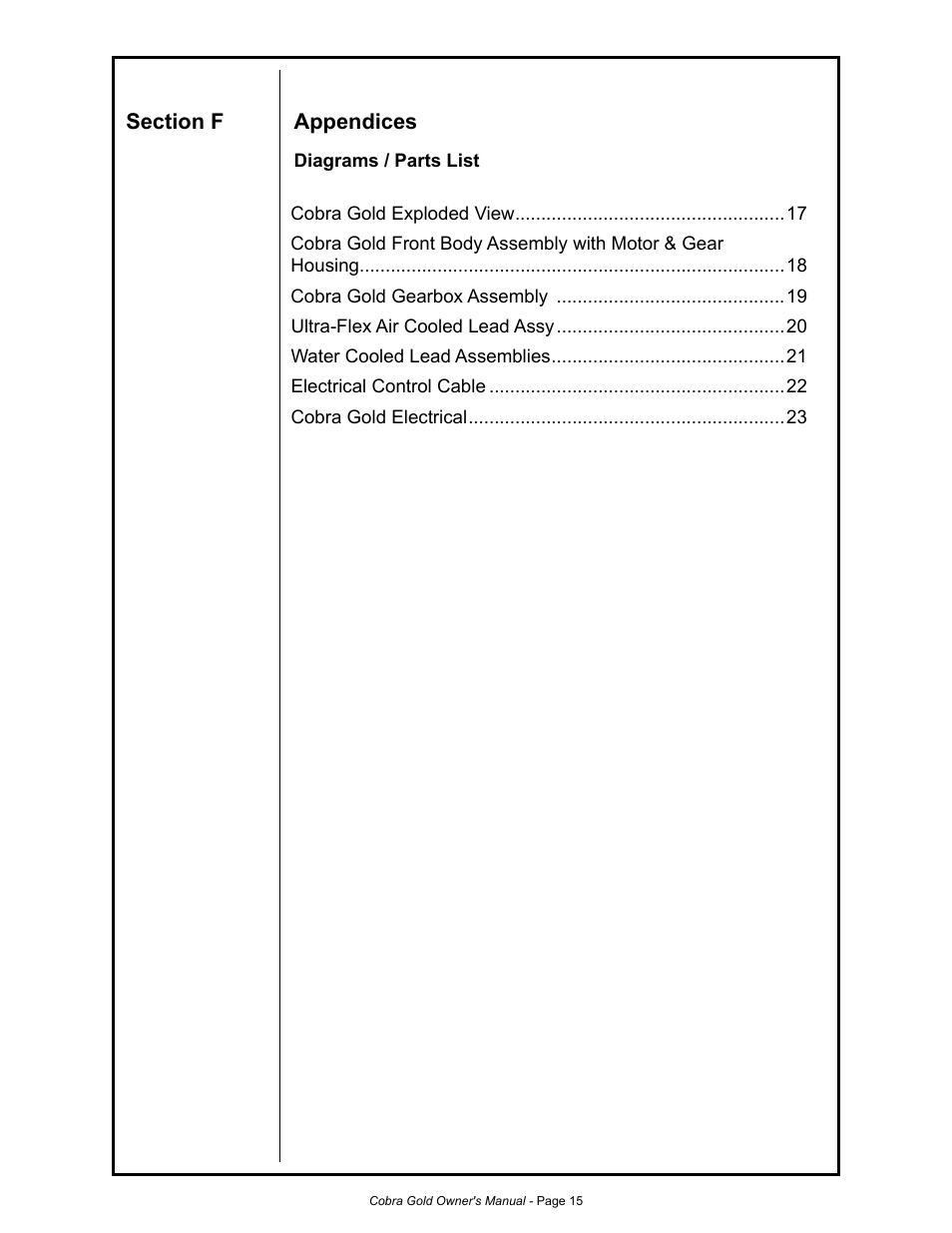 MK Products Cobra Gold Gooseneck User Manual | Page 20 / 41