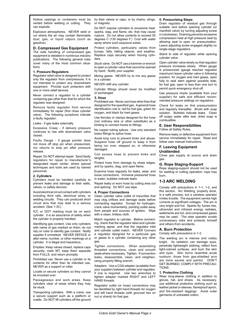 3 arc welding | MK Products Cobra Gold Gooseneck User Manual | Page 3 / 41