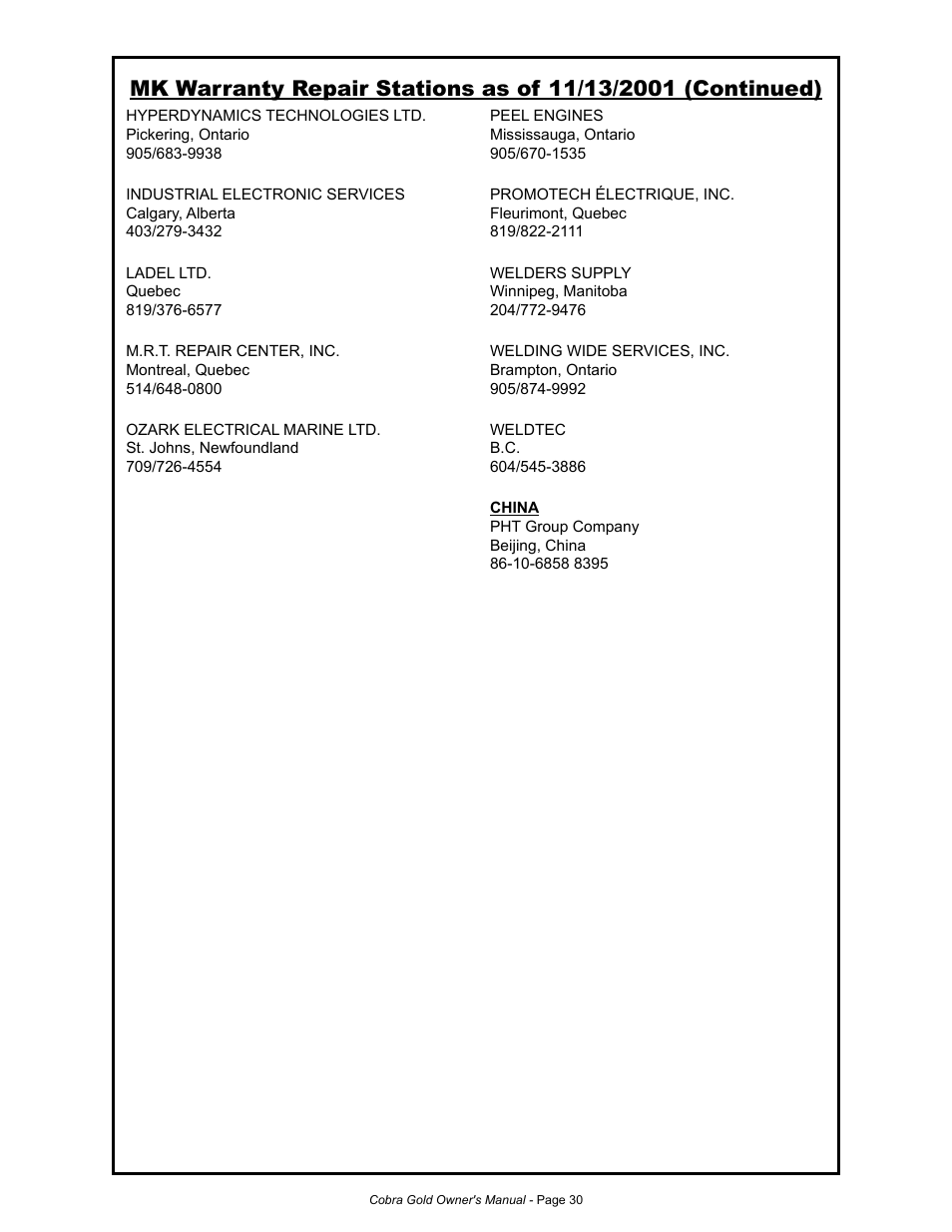 MK Products Cobra Gold Gooseneck User Manual | Page 35 / 41