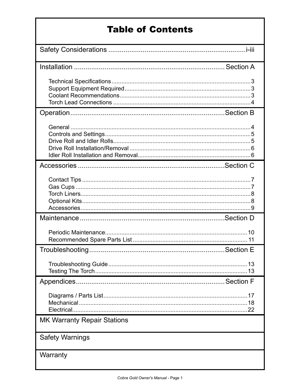 MK Products Cobra Gold Gooseneck User Manual | Page 6 / 41