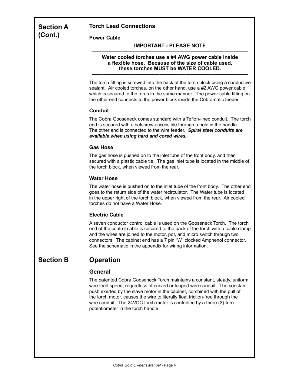 MK Products Cobra Gold Gooseneck User Manual | Page 9 / 41