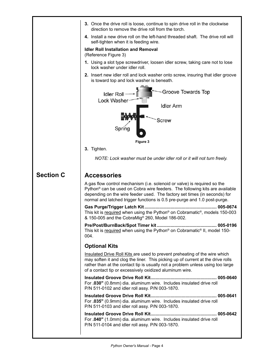 Accessories | MK Products Python Rev.D User Manual | Page 11 / 40