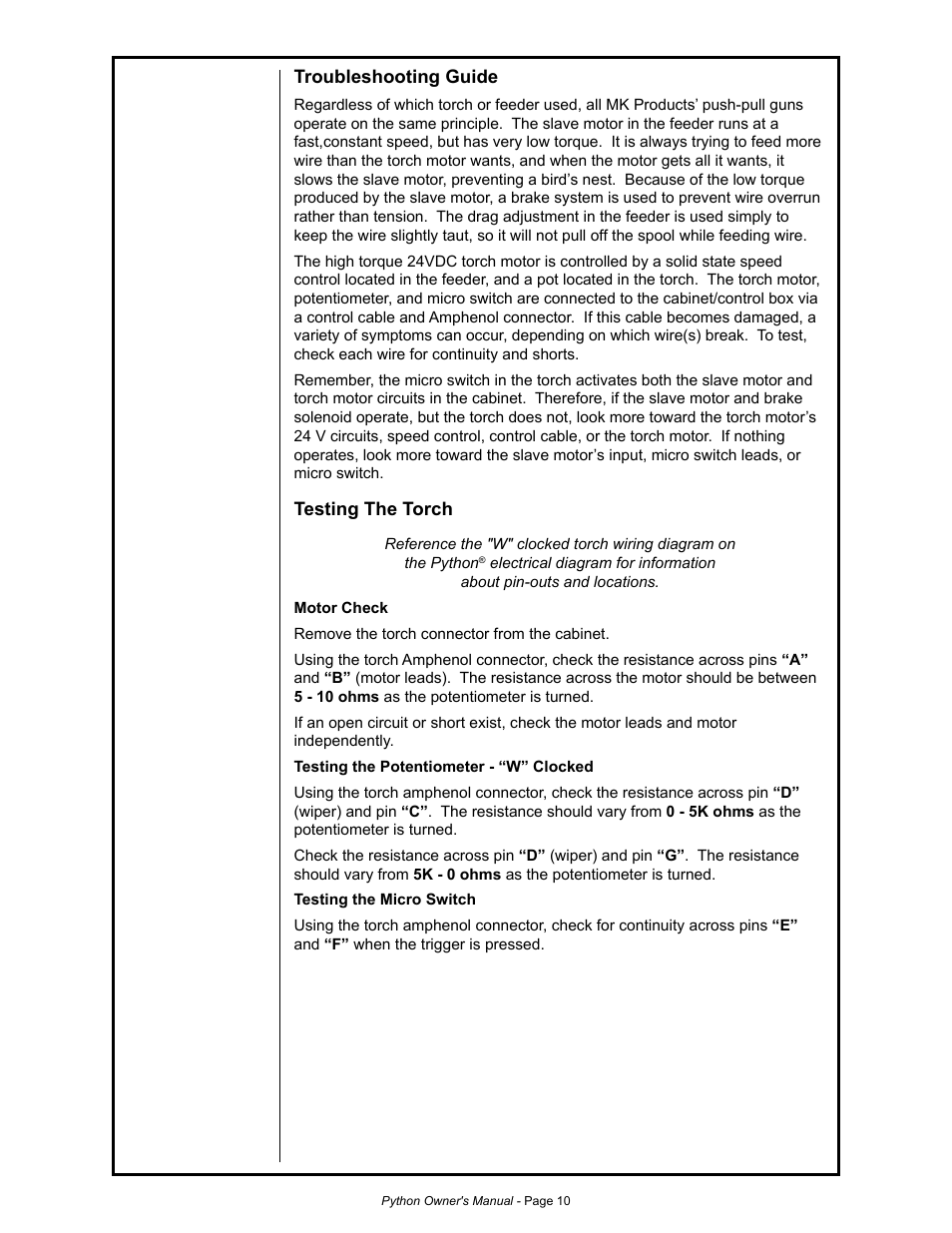 MK Products Python Rev.D User Manual | Page 17 / 40