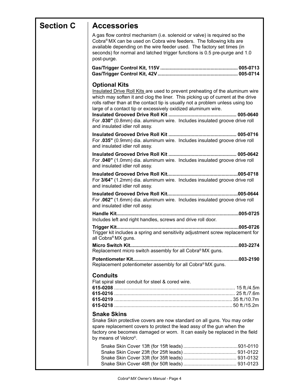 MK Products Cobra MX Gun - ACWC User Manual | Page 12 / 36