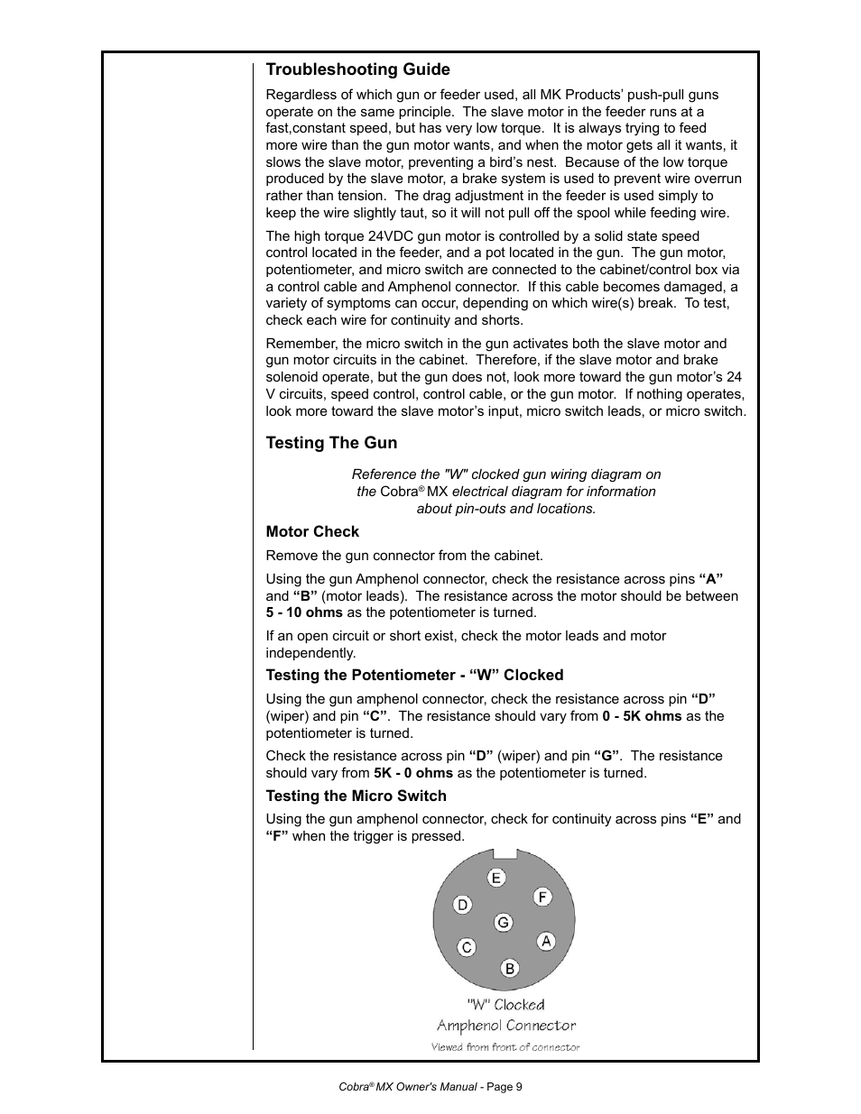 MK Products Cobra MX Gun - ACWC User Manual | Page 17 / 36