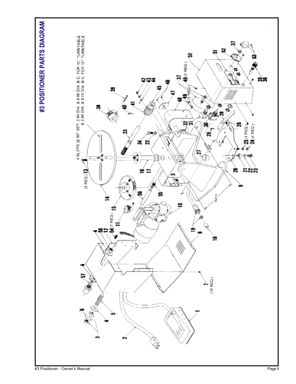 3 positioner parts diagram | MK Products Positioner #3 User Manual | Page 10 / 14