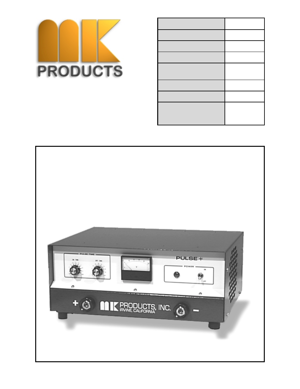 MK Products Pulse+ User Manual | 25 pages