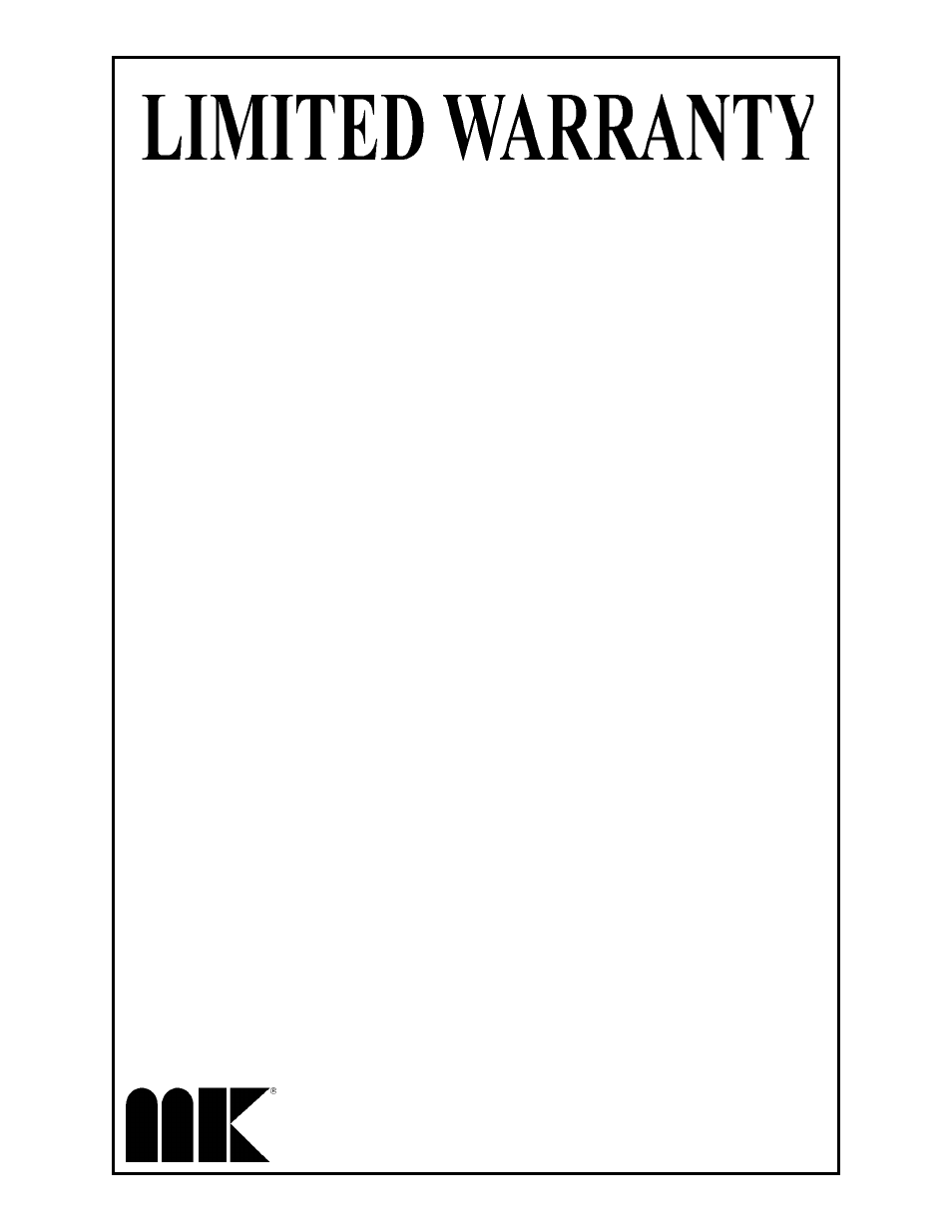 Limited warranty | MK Products Pulse+ User Manual | Page 24 / 25
