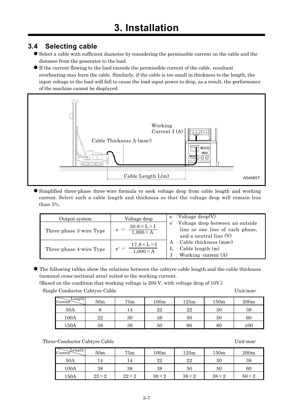 Installation, 4 selecting cable | MMD Equipment 40S-8B1 User Manual | Page 20 / 69