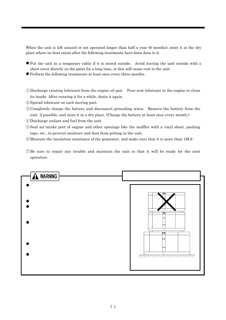 Storage of the unit, 1 preparation for long-term storage | MMD Equipment 40S-8B1 User Manual | Page 58 / 69