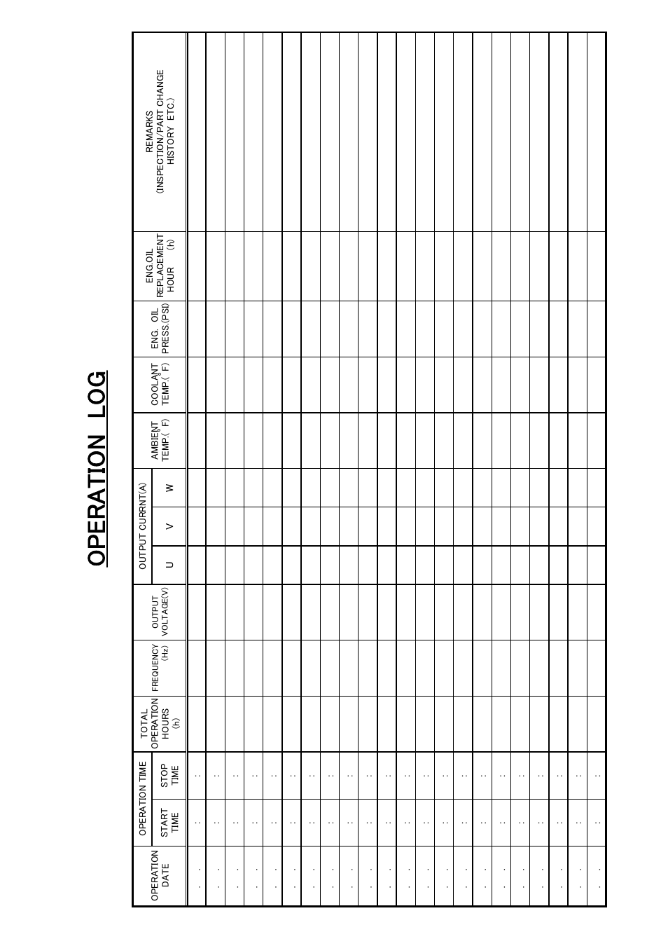 Operation log | MMD Equipment 40S-8B1 User Manual | Page 67 / 69