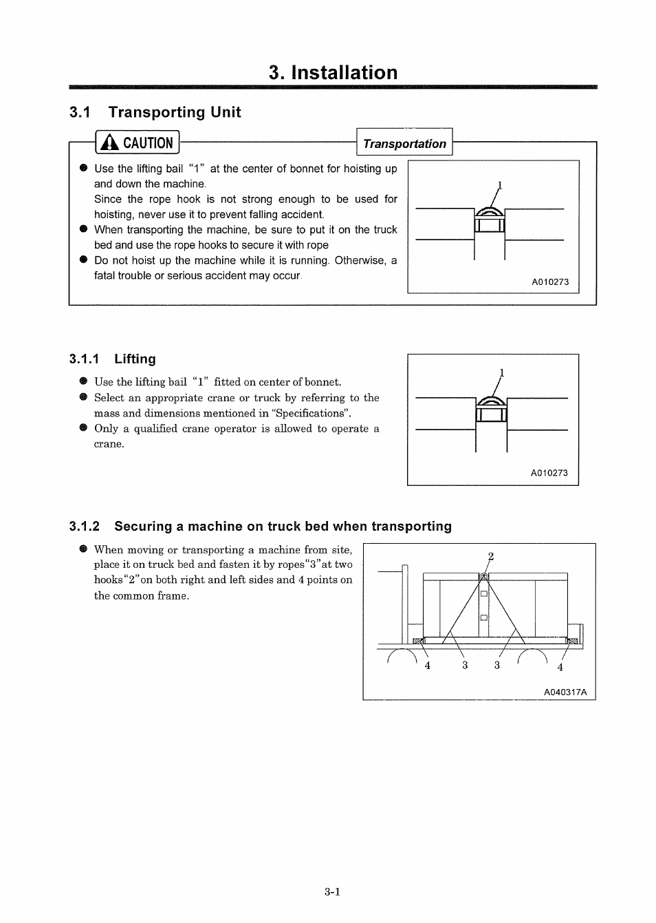 Installation, 1 transporting unit | MMD Equipment 150S-6A6 User Manual | Page 17 / 67