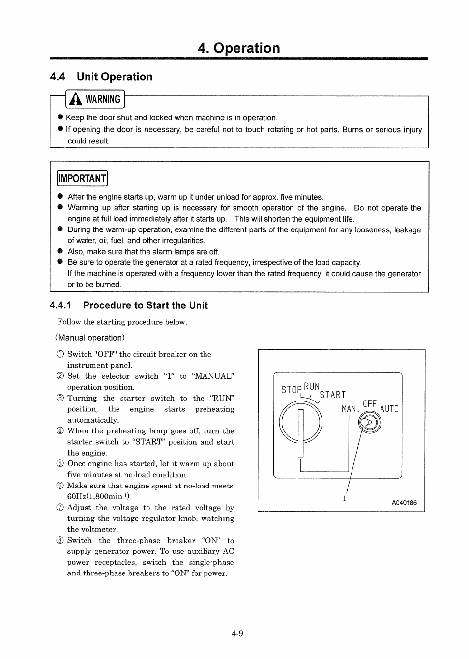4 unit operation | MMD Equipment 150S-6A6 User Manual | Page 36 / 67
