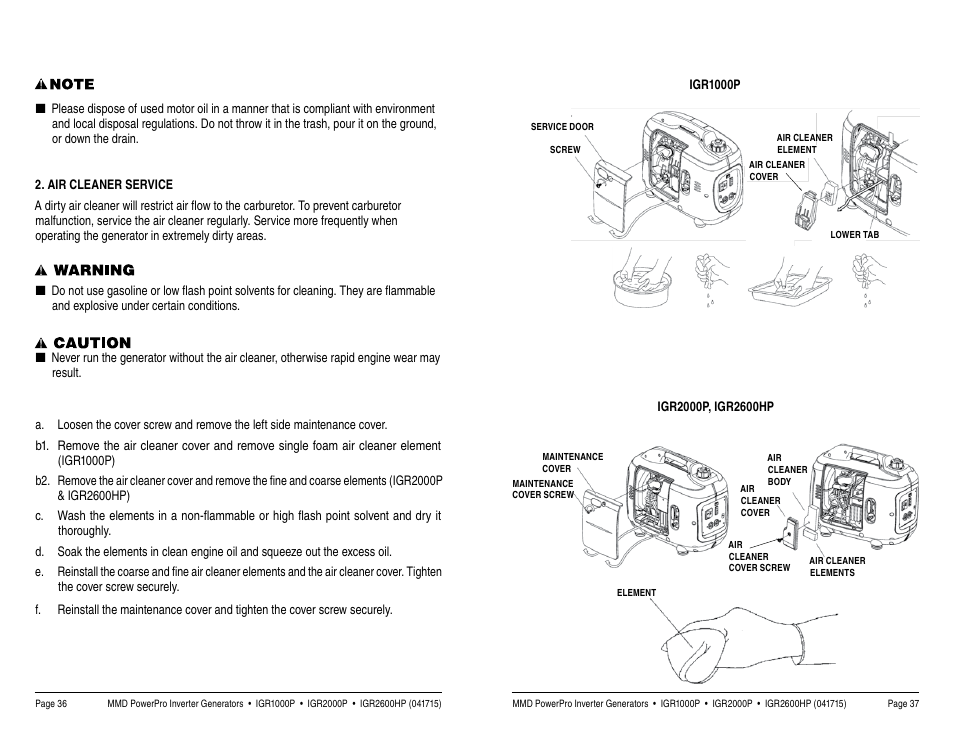 MMD Equipment IGR1000 User Manual | Page 19 / 27