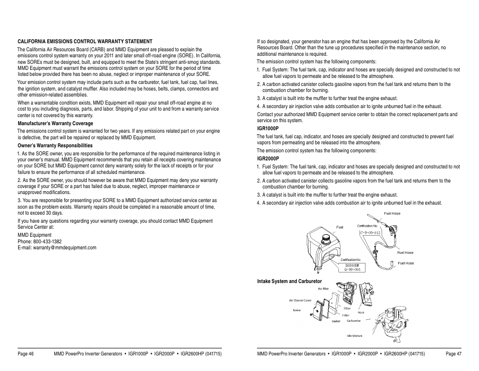 MMD Equipment IGR1000 User Manual | Page 24 / 27
