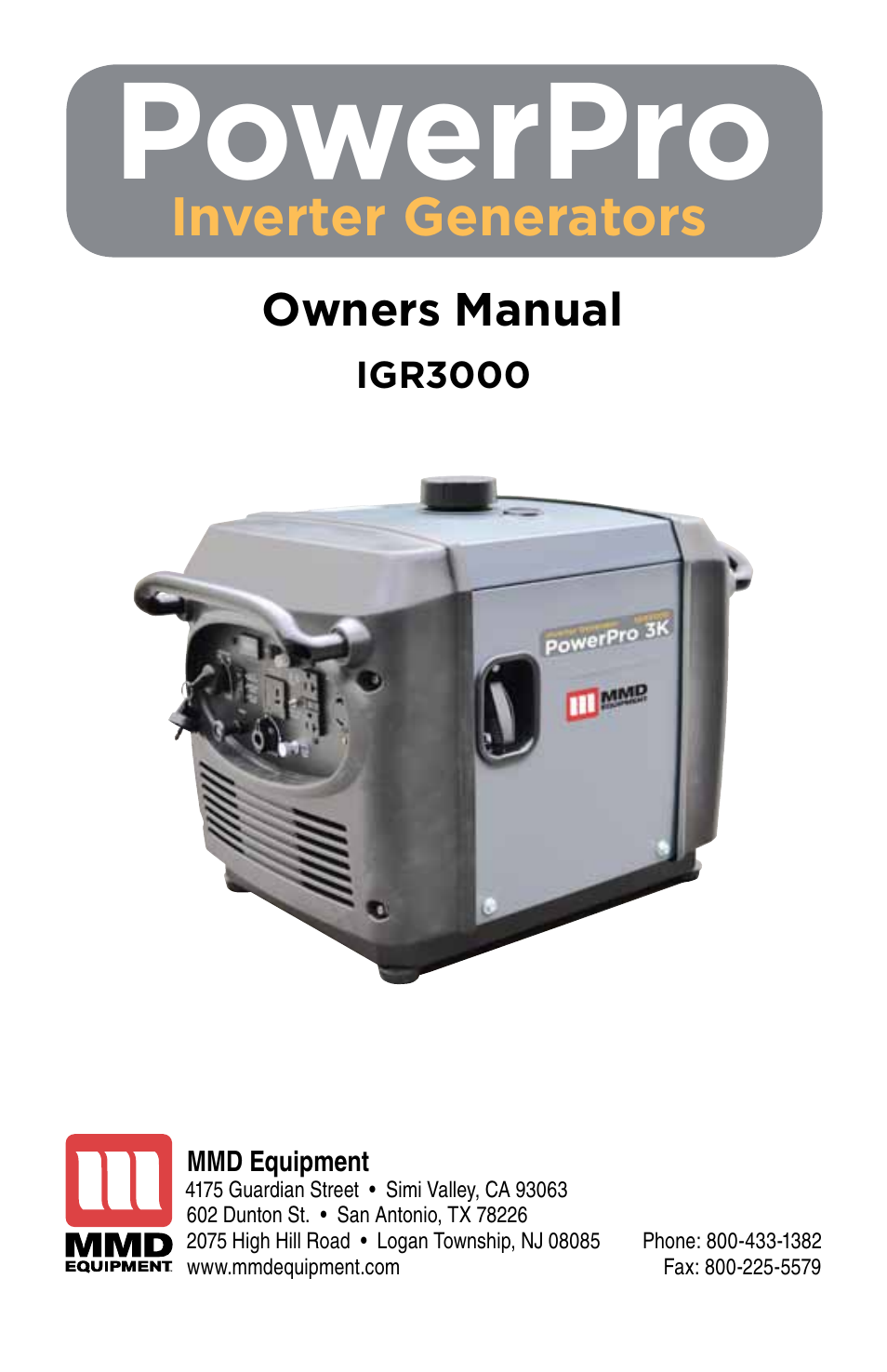MMD Equipment IGR3000 User Manual | 25 pages