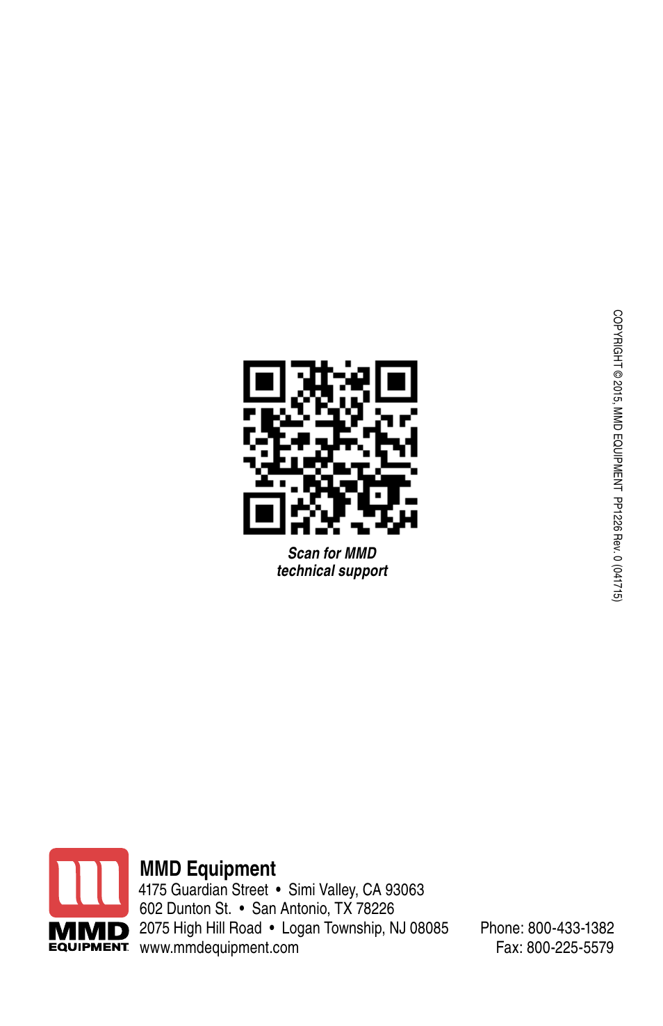 Mmd equipment | MMD Equipment IGR3000 User Manual | Page 25 / 25