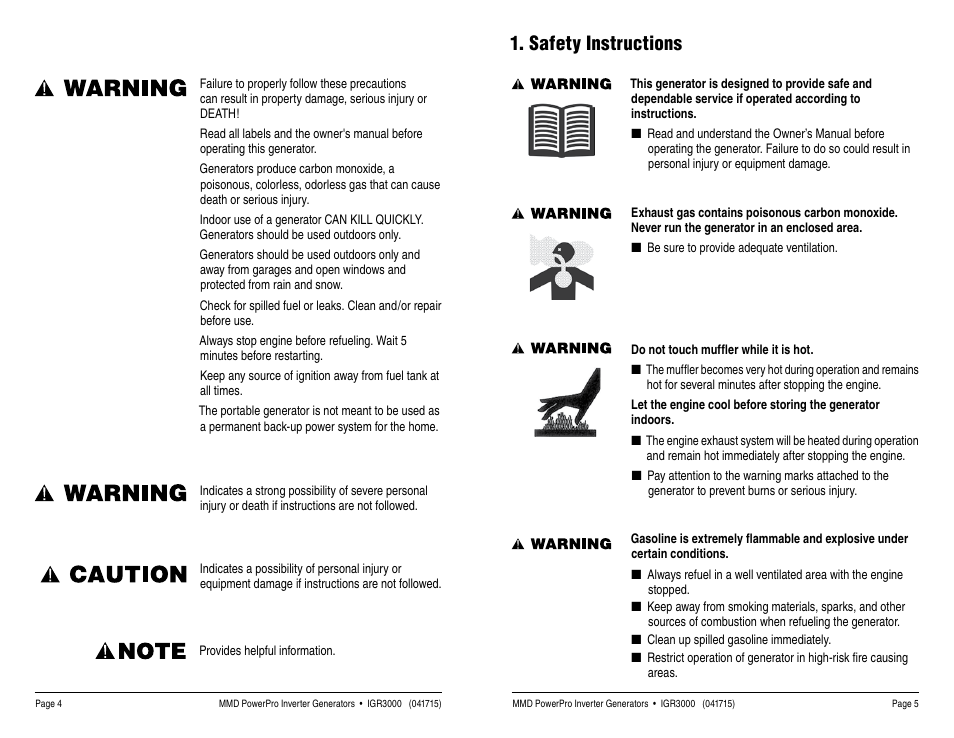 Safety instructions | MMD Equipment IGR3000 User Manual | Page 3 / 25