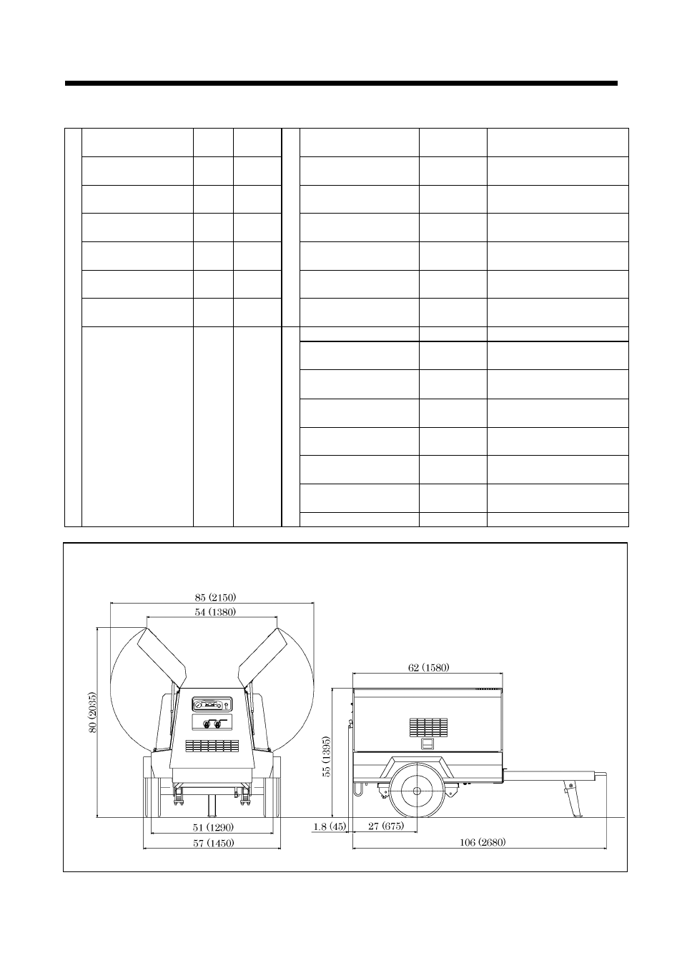 Specifications, Outline drawing | MMD Equipment 100S-6B4 User Manual | Page 57 / 65