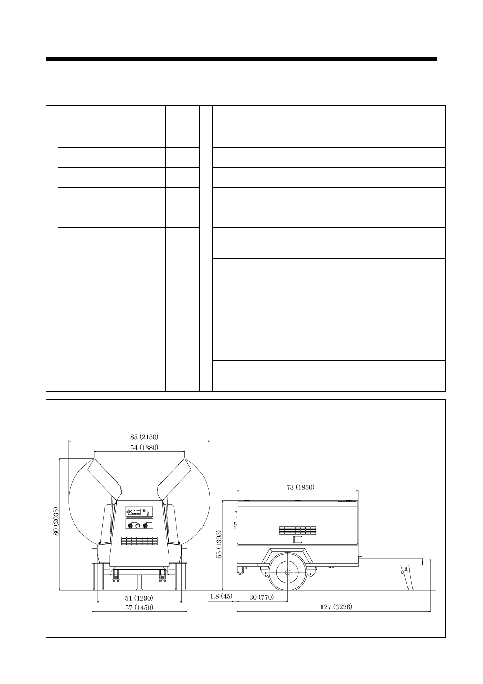 Specifications, Outline drawing | MMD Equipment 100S-6B4 User Manual | Page 58 / 65