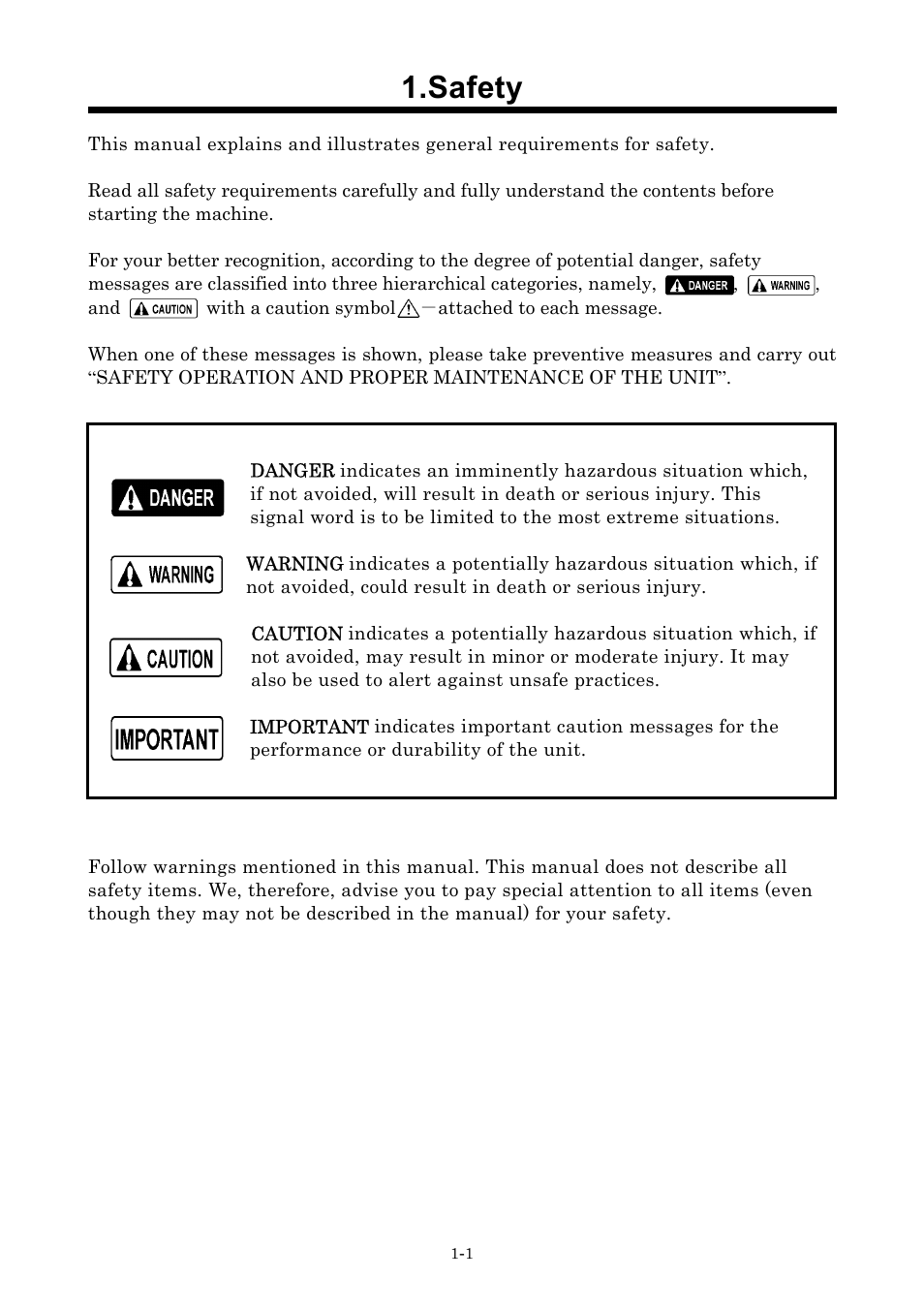 Safety | MMD Equipment 185S-5C2 part 1 User Manual | Page 4 / 36