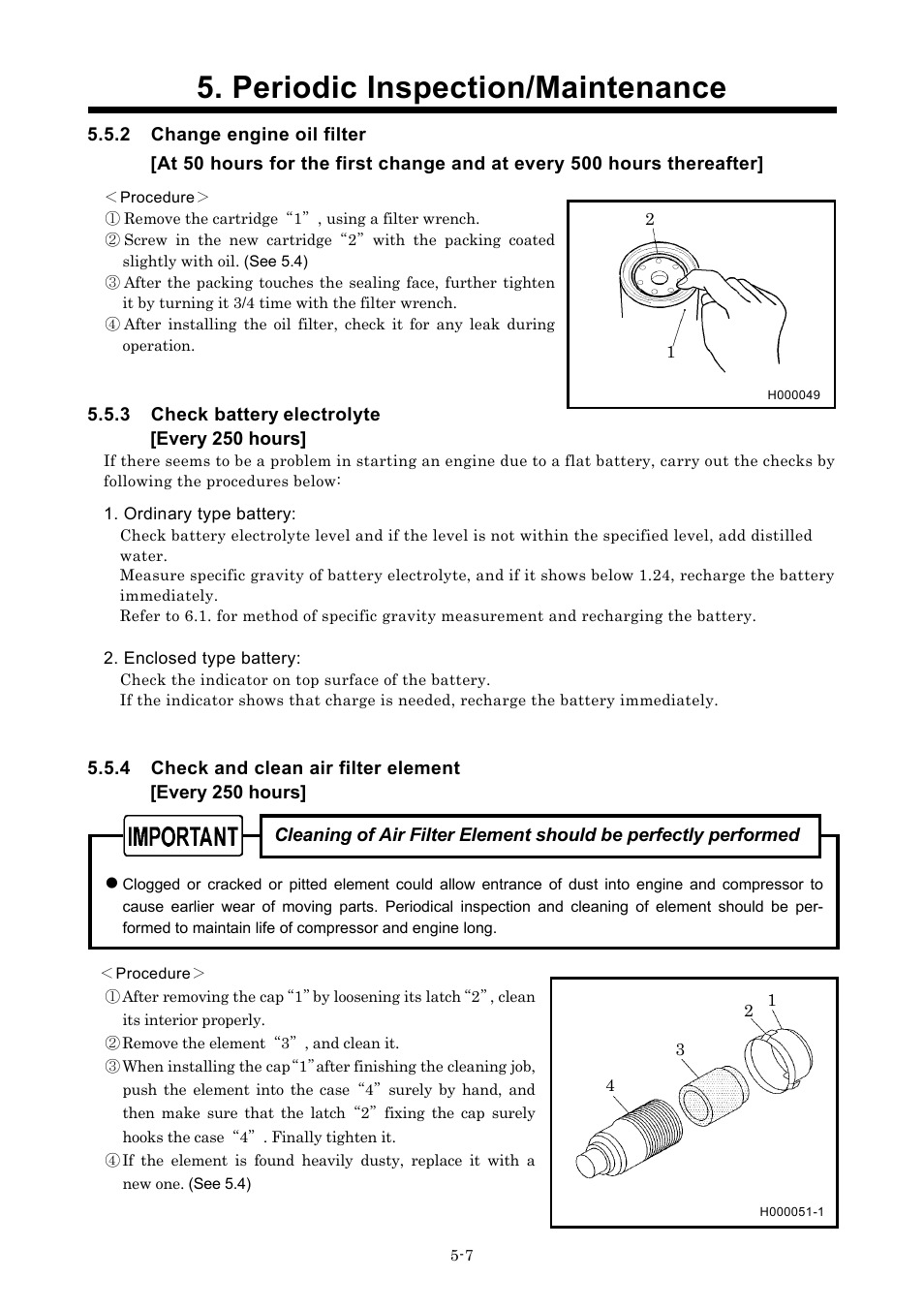 Periodic inspection/maintenance | MMD Equipment 185S-5C2 part 2 User Manual | Page 7 / 29