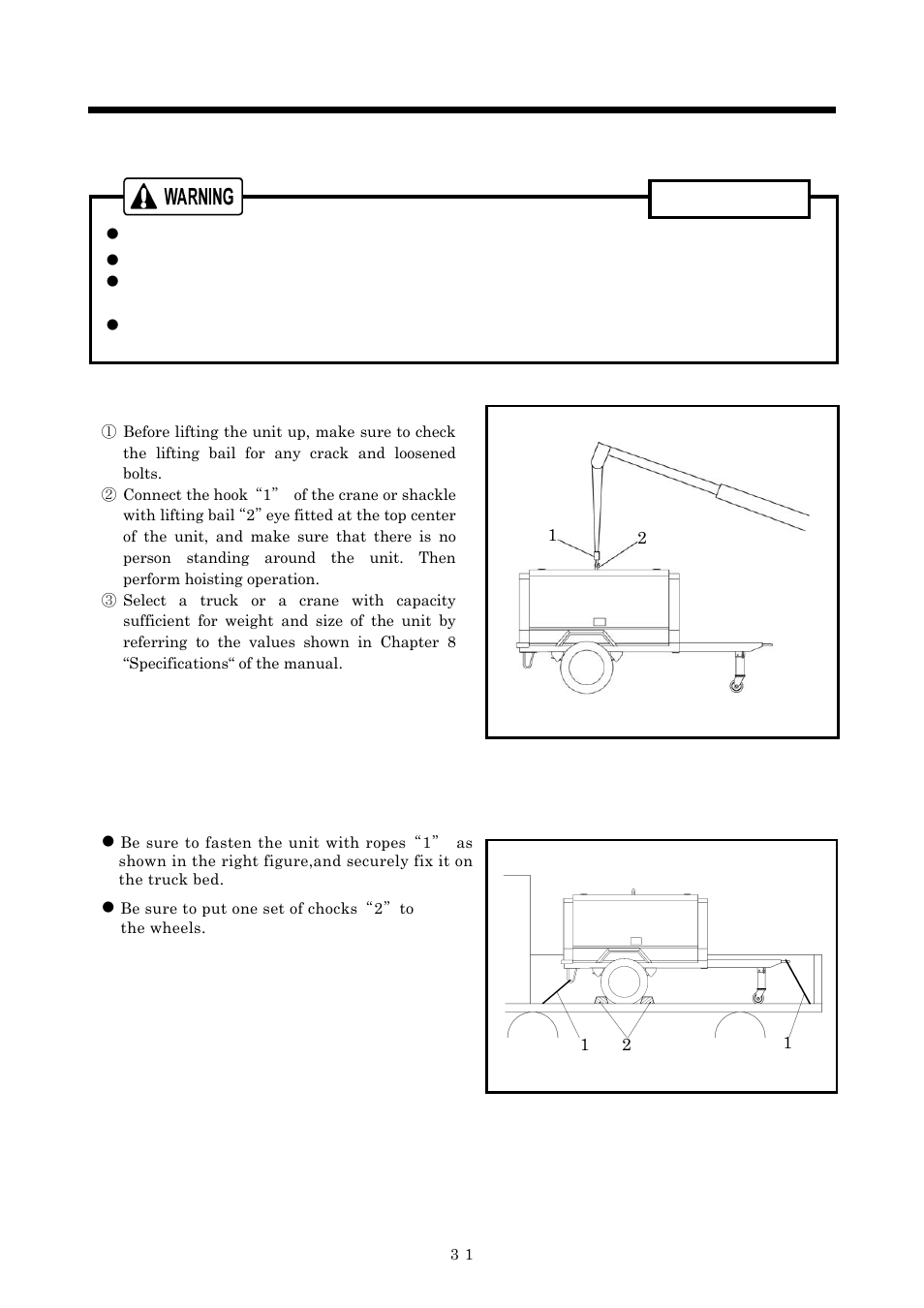 Installation, 1 transportation | MMD Equipment 185S-6C2 User Manual | Page 17 / 66