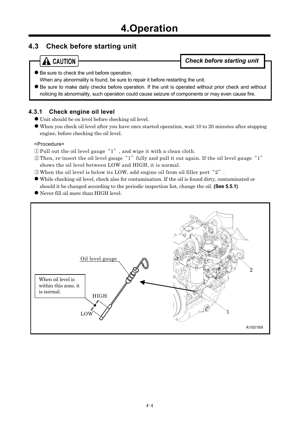 Operation, 3 check before starting unit | MMD Equipment 185S-6C2 User Manual | Page 23 / 66