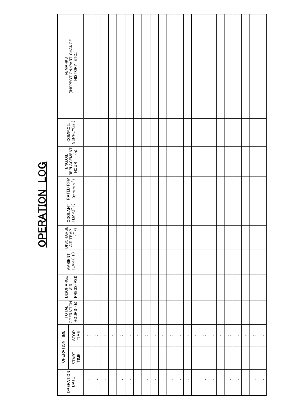 Operation log | MMD Equipment 185S-6C2 User Manual | Page 64 / 66