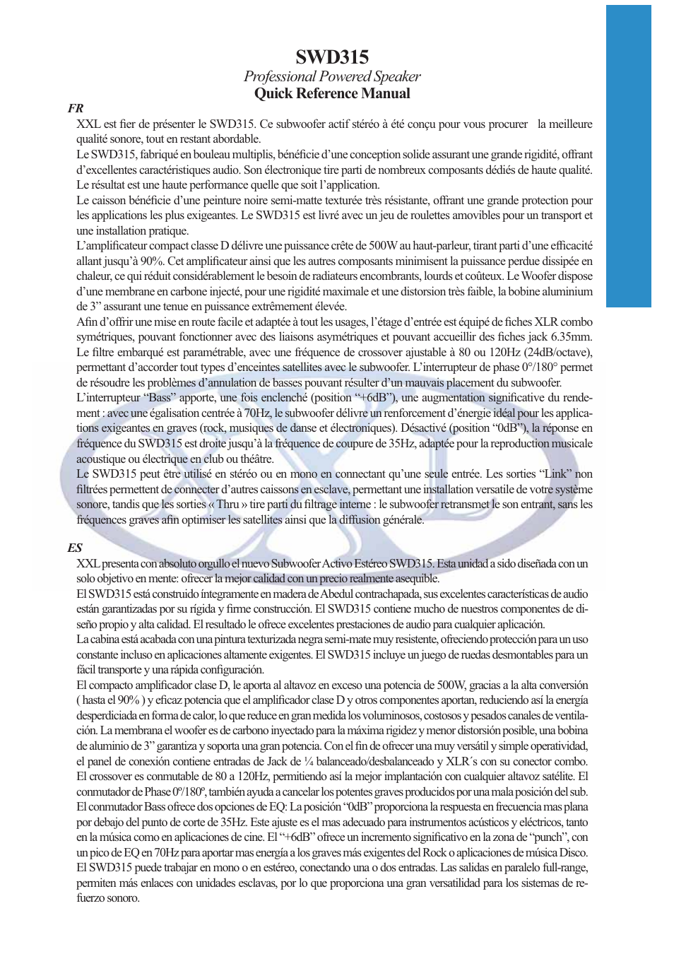 4swd315, Swd315 | Mogar Music SWD315 User Manual | Page 12 / 16