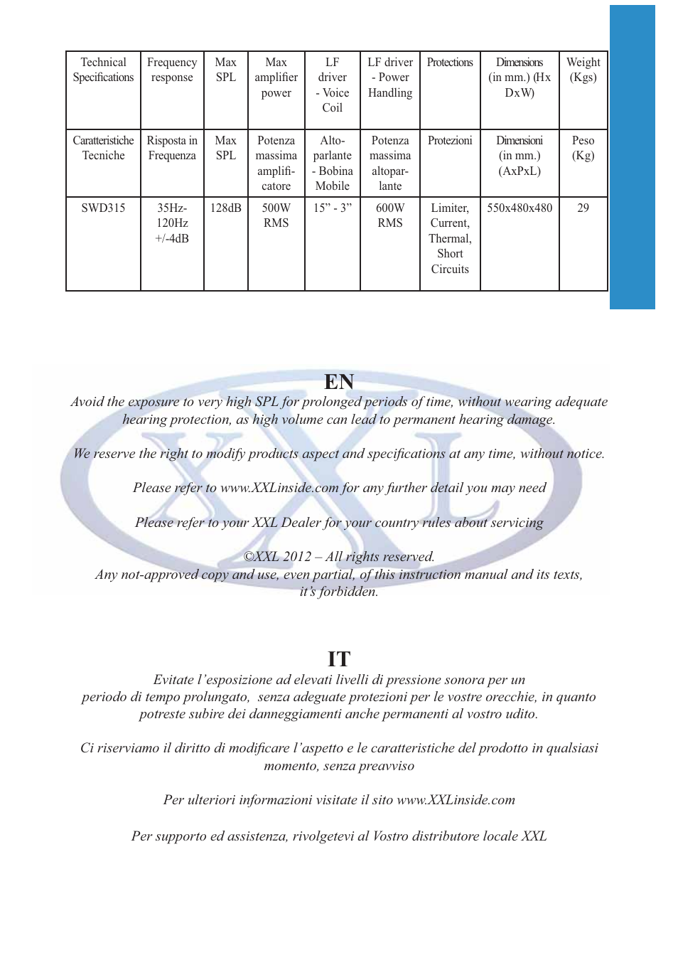 Swd315 | Mogar Music SWD315 User Manual | Page 6 / 16