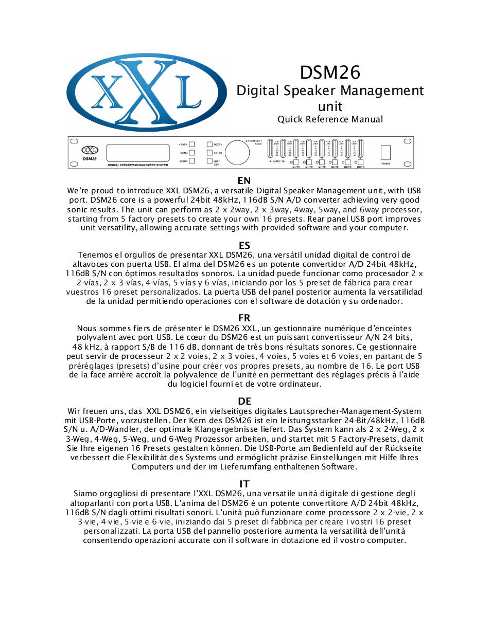 Mogar Music DSM26 User Manual | 12 pages