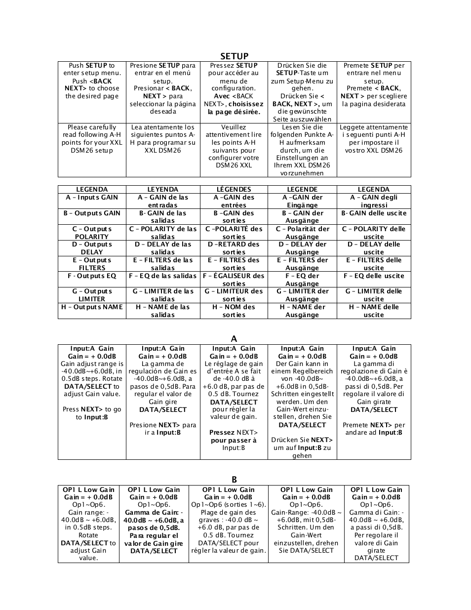 Setup | Mogar Music DSM26 User Manual | Page 7 / 12