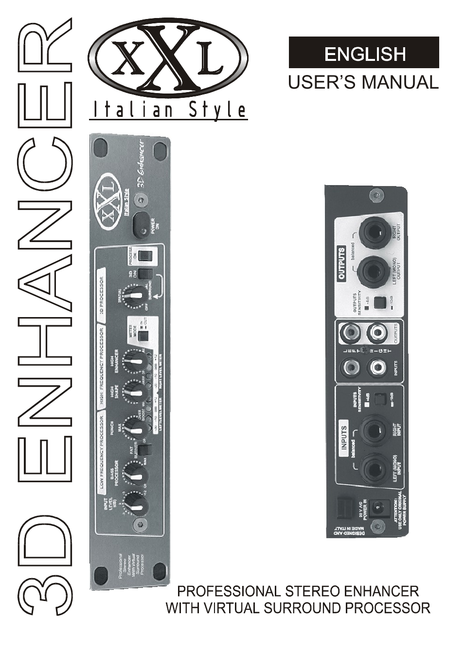 Mogar Music 3DENHANCER User Manual | 16 pages