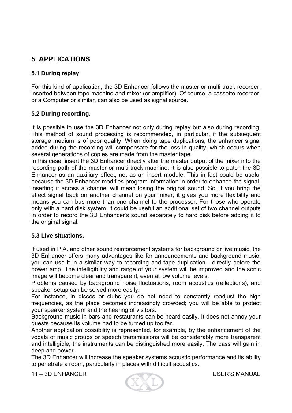 Mogar Music 3DENHANCER User Manual | Page 11 / 16