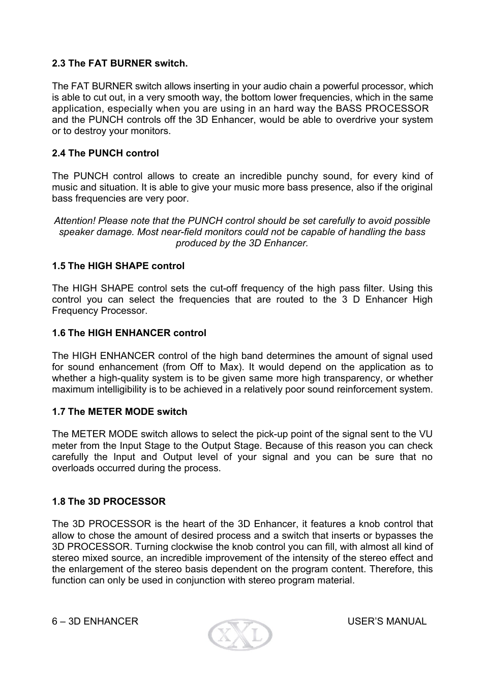 Mogar Music 3DENHANCER User Manual | Page 6 / 16
